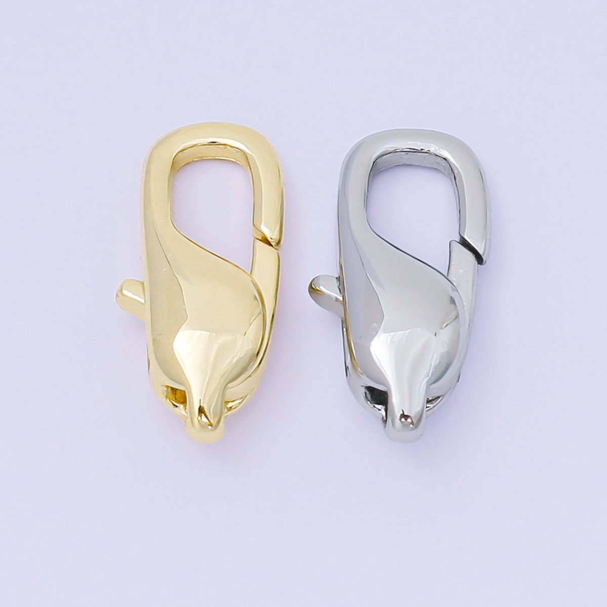 14K Gold Filled 17mm Thick Lobster Clasp Closure Finding in Gold & Silver | Z1337 - DLUXCA