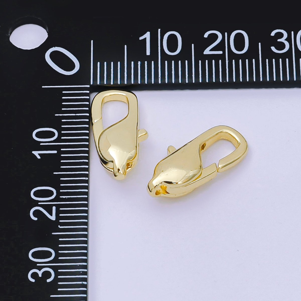 14K Gold Filled 17mm Thick Lobster Clasp Closure Finding in Gold & Silver | Z1337 - DLUXCA
