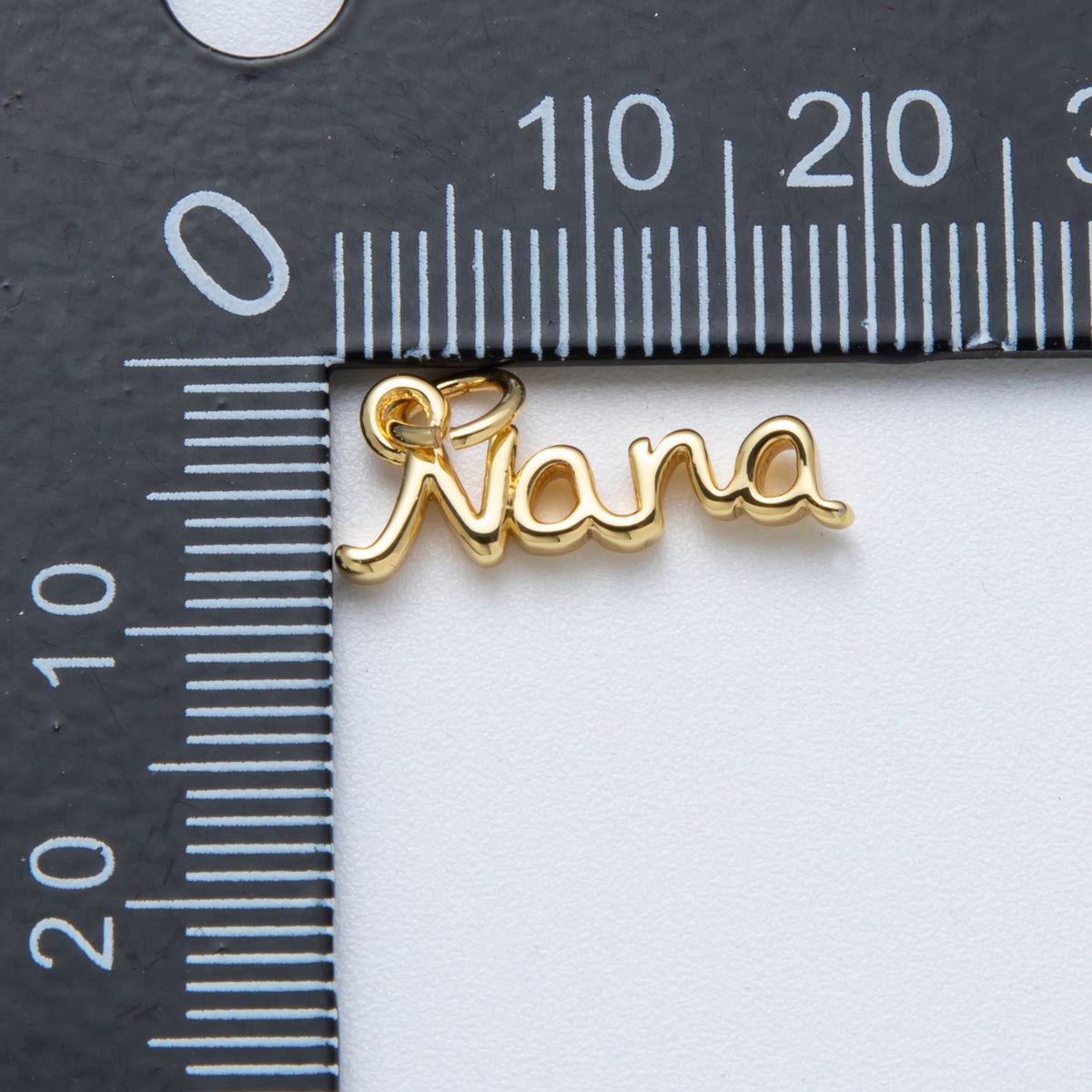 14K Gold Filled 18mm Grandma "Nana" Minimalist Script Charm | Charms - 00034 - DLUXCA