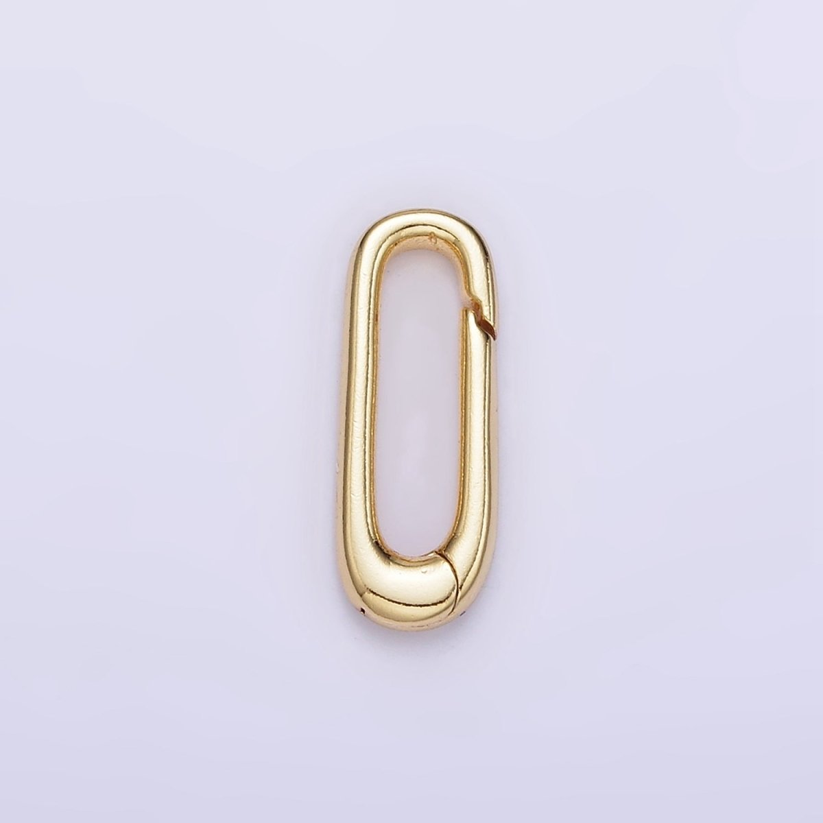 14K Gold Filled 18mm Oblong Push Spring Gate Findings | Z809 - DLUXCA