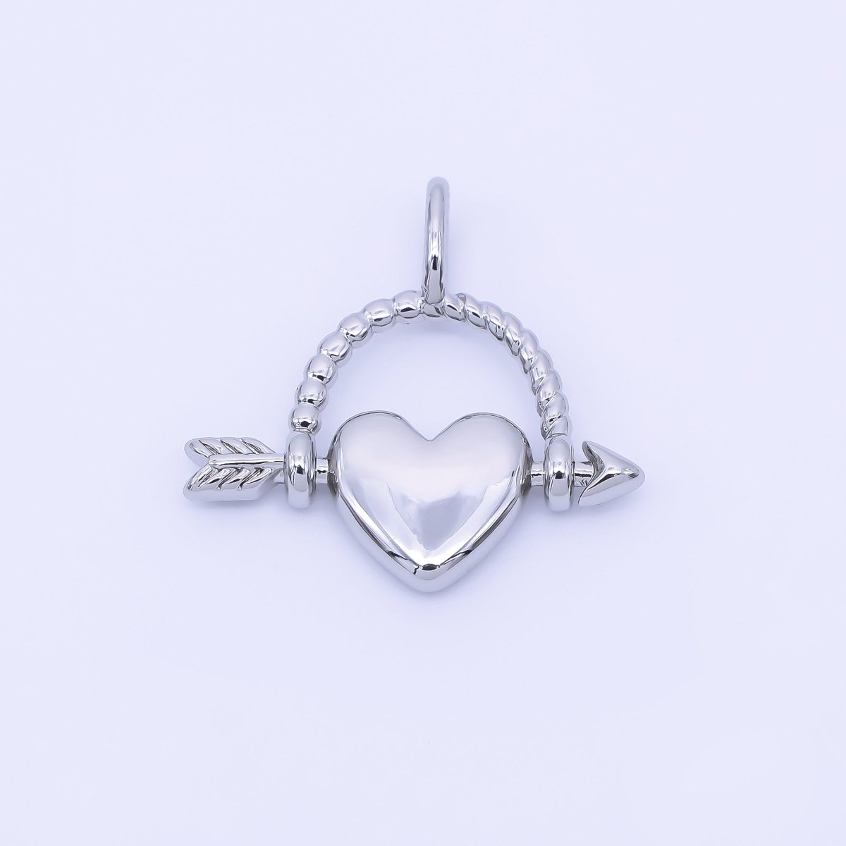 14K Gold Filled 19mm Cupid Heart Love's Arrow Pendant | AA1648 - DLUXCA