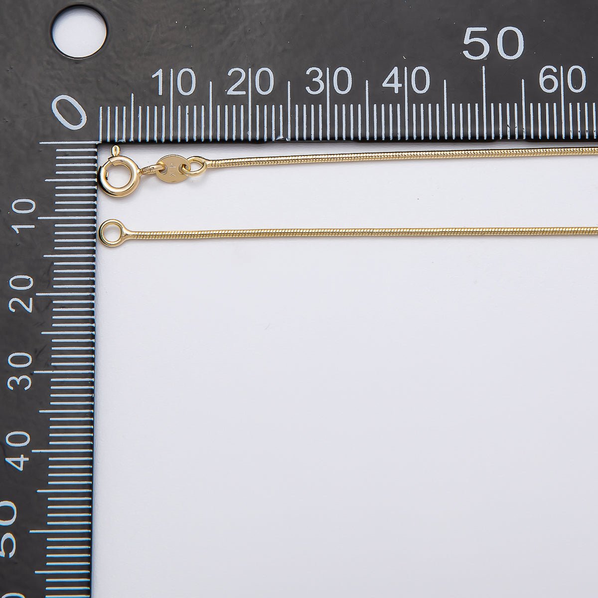 14K Gold Filled 1mm Minimalist Snake Chain 18 Inch, 20 Inch Necklace | WA - 04282 WA - 04283 - DLUXCA