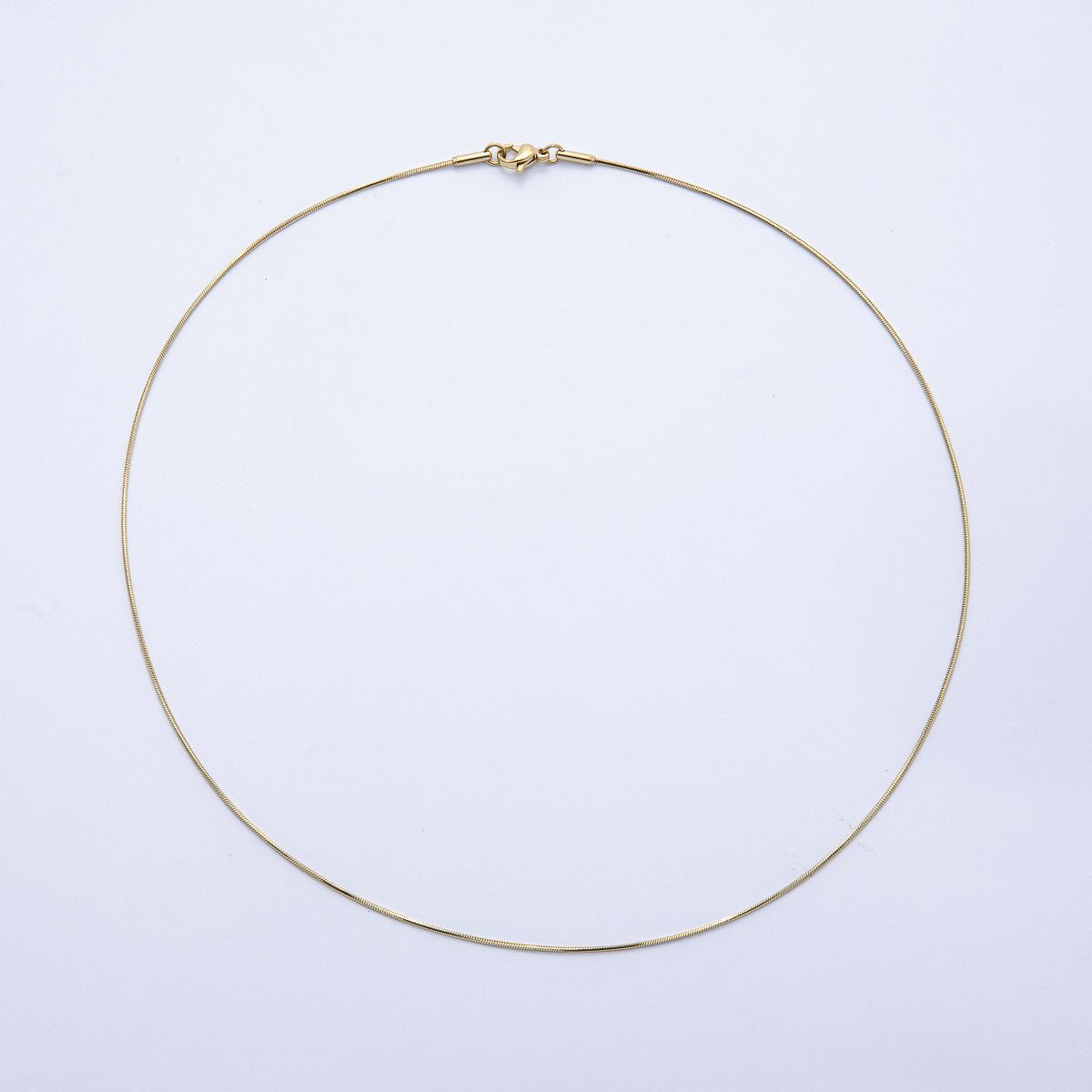 14K Gold Filled 1mm Minimalist Snake Chain 18 Inch Necklace | WA - 04252 - DLUXCA