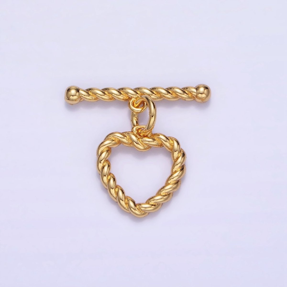 14K Gold Filled 20mm Heart Croissant Toggle Clasps Closure Findings | Z778 - DLUXCA