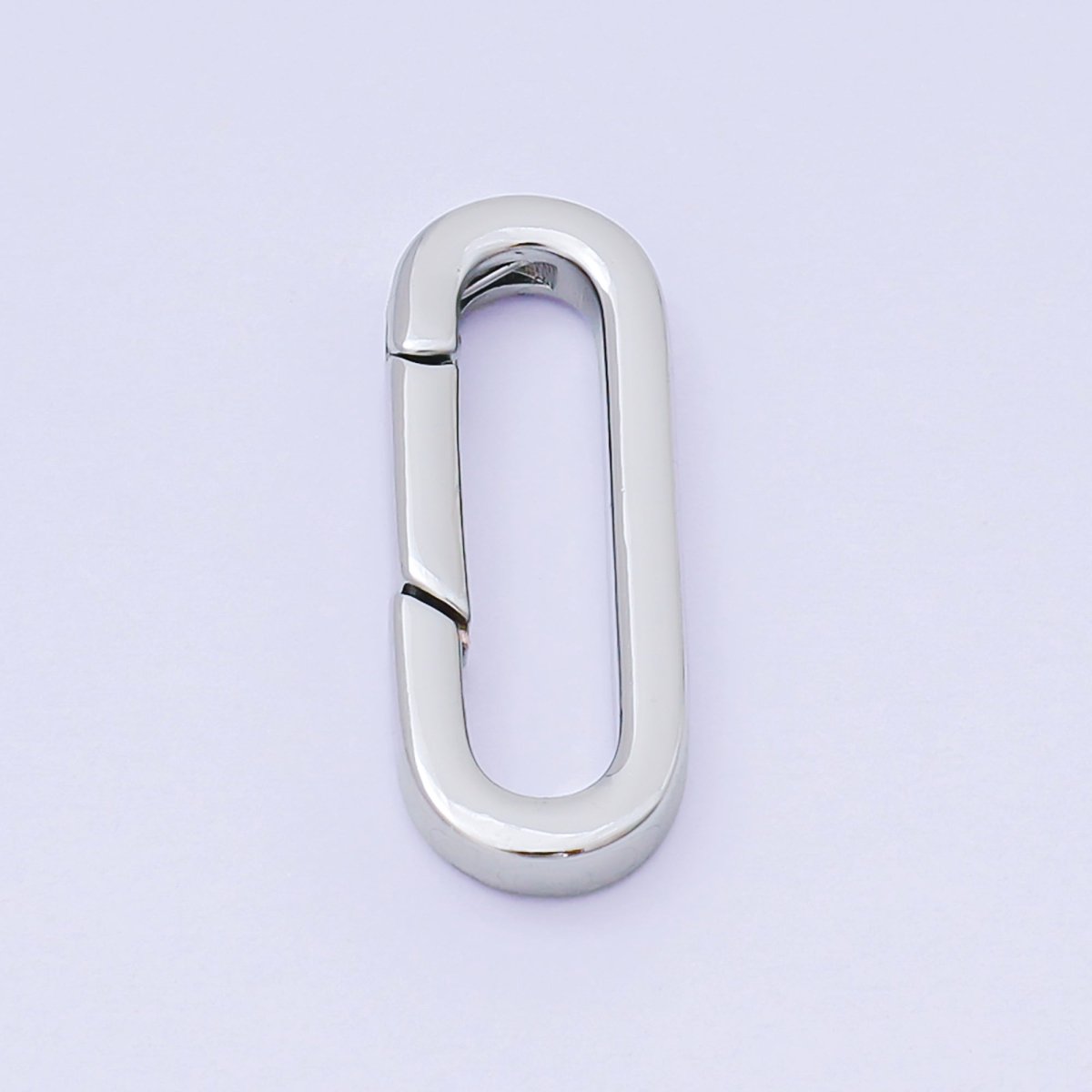 14K Gold Filled 21mm Long Oval Push Gate Clasp Closure Finding in Gold & Silver | Z1335 - DLUXCA