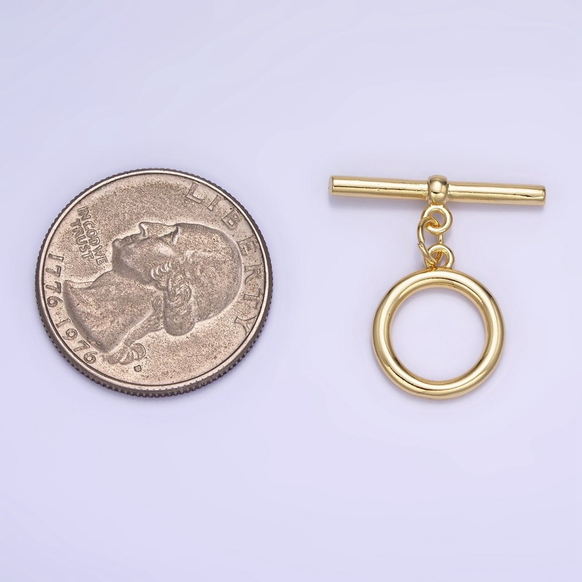 14K Gold Filled 22mm Toggle Clasps Minimalist Closure Findings | Z342 - DLUXCA