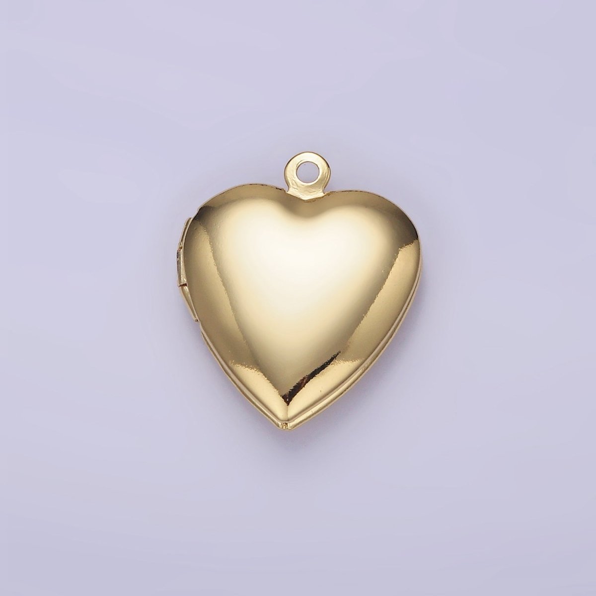 14K Gold Filled 24mm Minimalist Heart Locket Pendant | D316 - DLUXCA