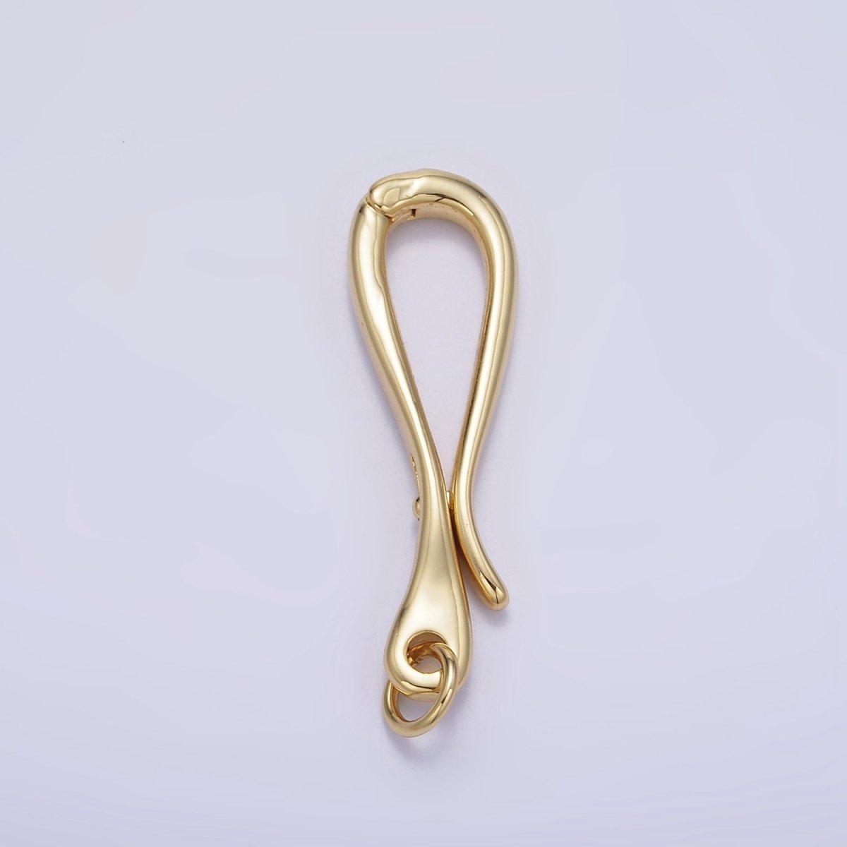 14K Gold Filled 30mm Curved Snap Latch Closure Findings | Z343 - DLUXCA