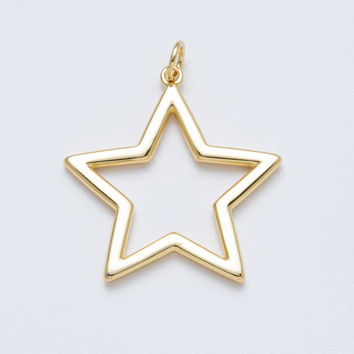 14K Gold Filled 32.5mm Minimalist Open Celestial Star Charm | Charms - 00036 - DLUXCA