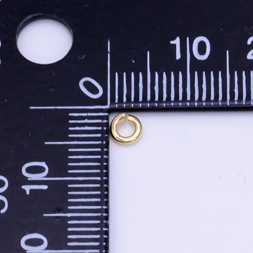 14K Gold Filled 4mm Jump Ring Jewelry Component Findings Set | SP-1613 - DLUXCA