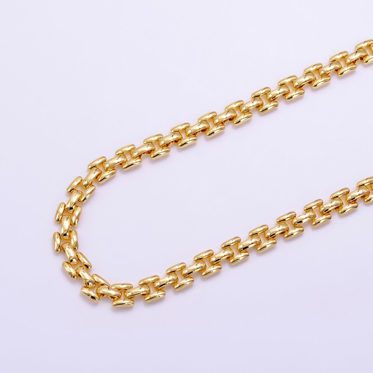 14K Gold Filled 5.5mm Panther Chain 16 Inch Choker Necklace w. Extender | WA-2474 - DLUXCA