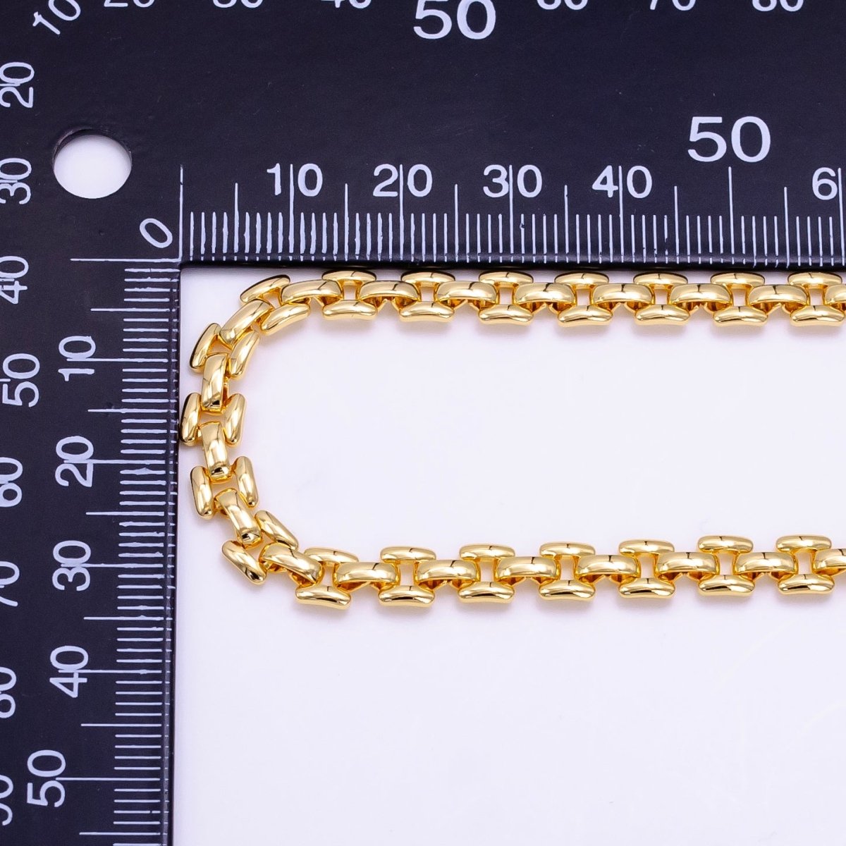 14K Gold Filled 5.5mm Panther Chain 16 Inch Choker Necklace w. Extender | WA-2474 - DLUXCA