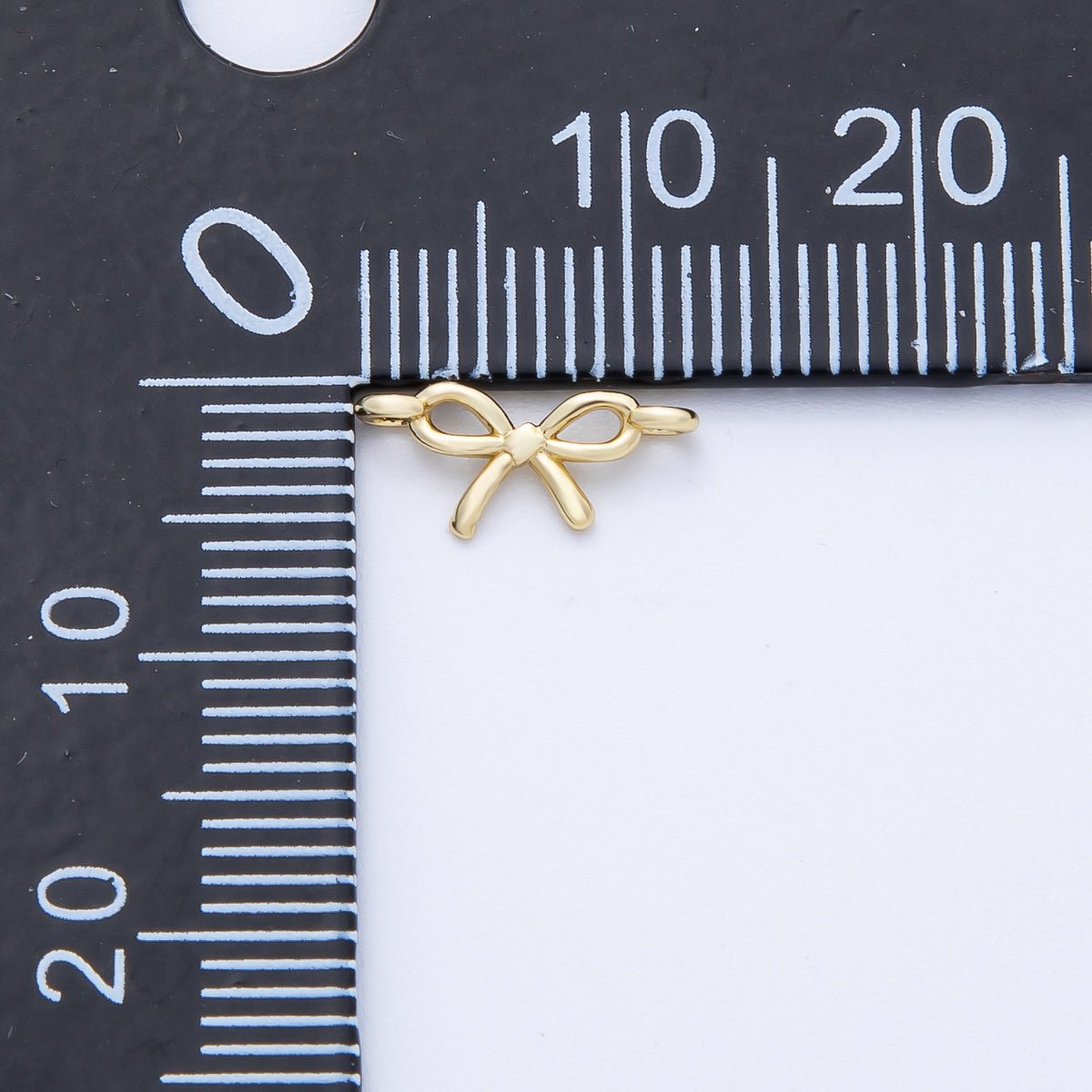 14K Gold Filled 5mm Mini Ribbon Bow Connector | Y173 - DLUXCA
