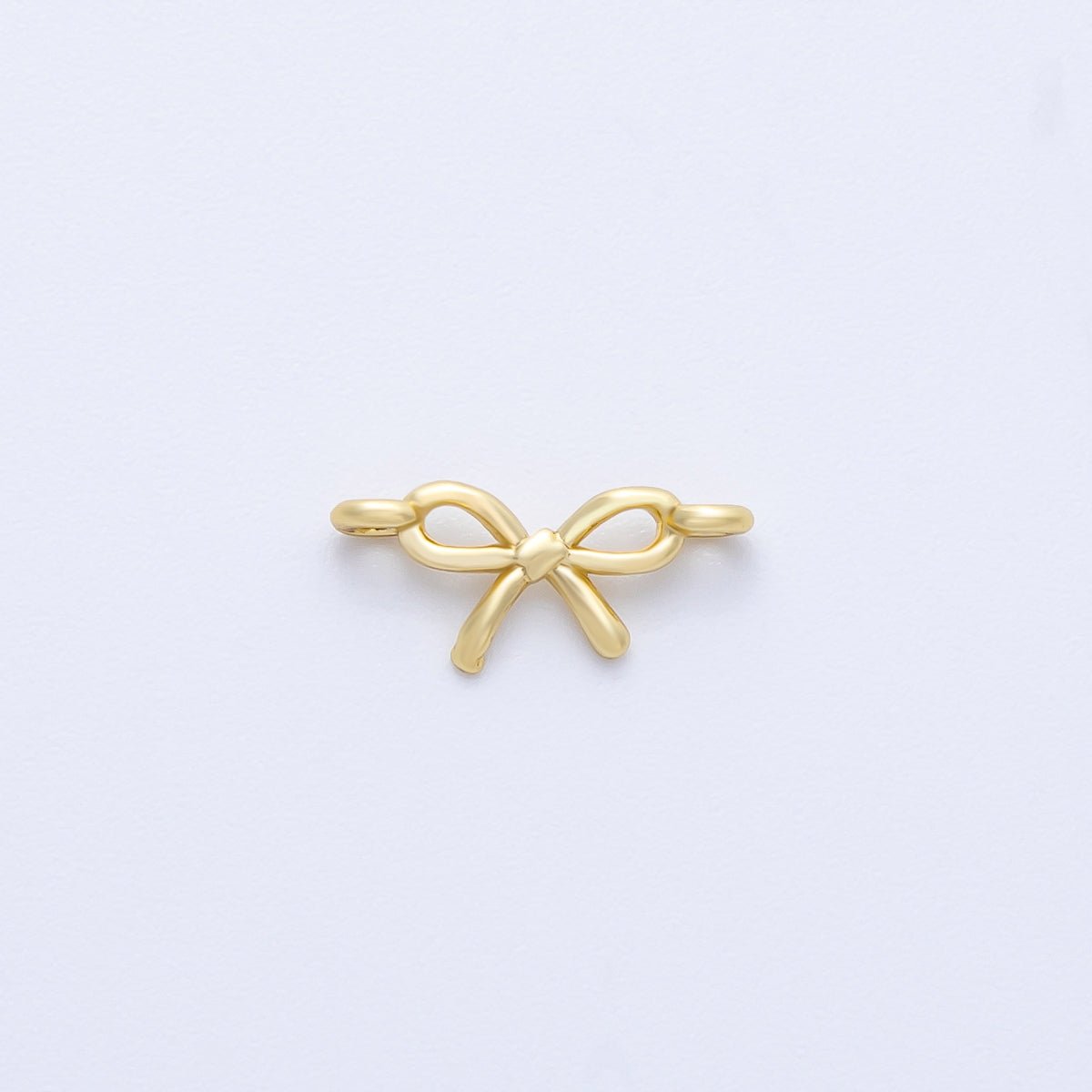 14K Gold Filled 5mm Mini Ribbon Bow Connector | Y173 - DLUXCA