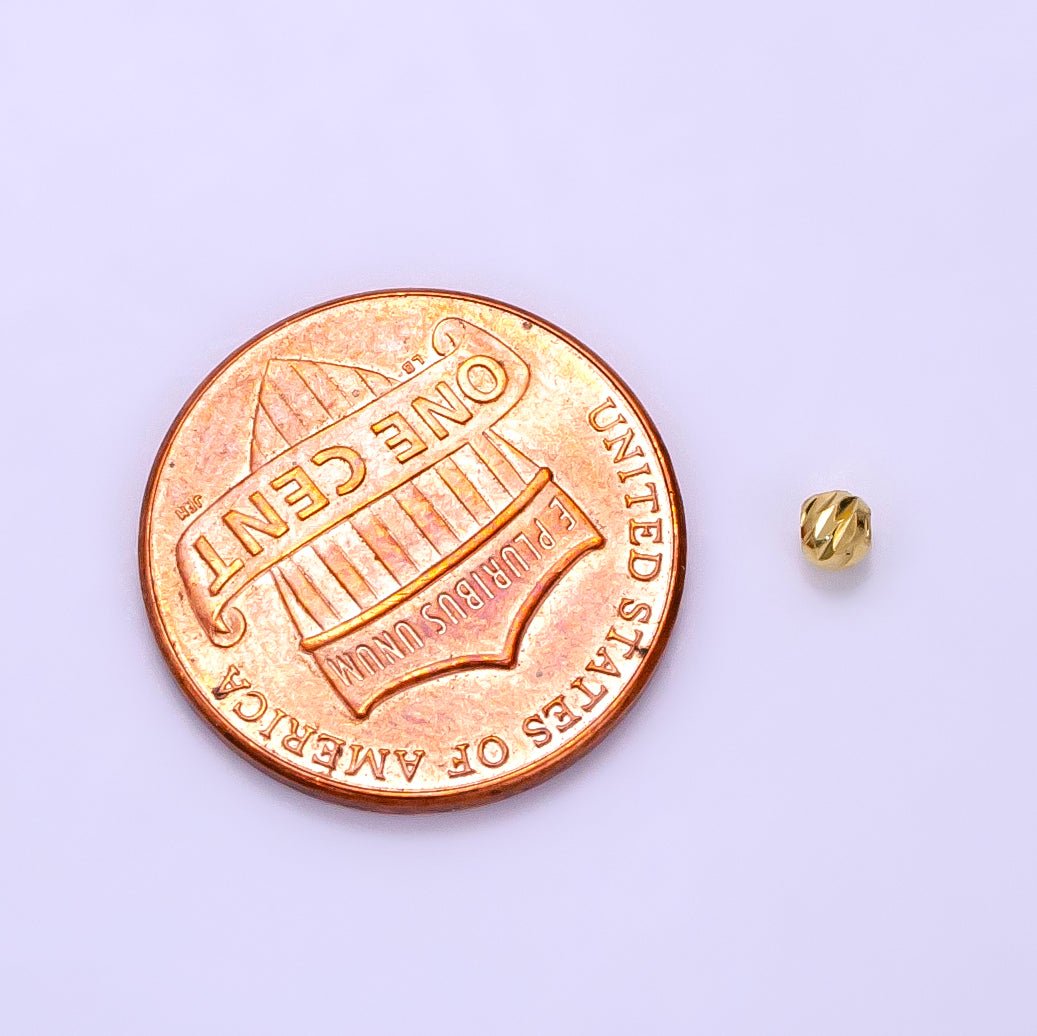 14K Gold Filled 6mm Sunburst Edged Bead By Pack | B920 - DLUXCA