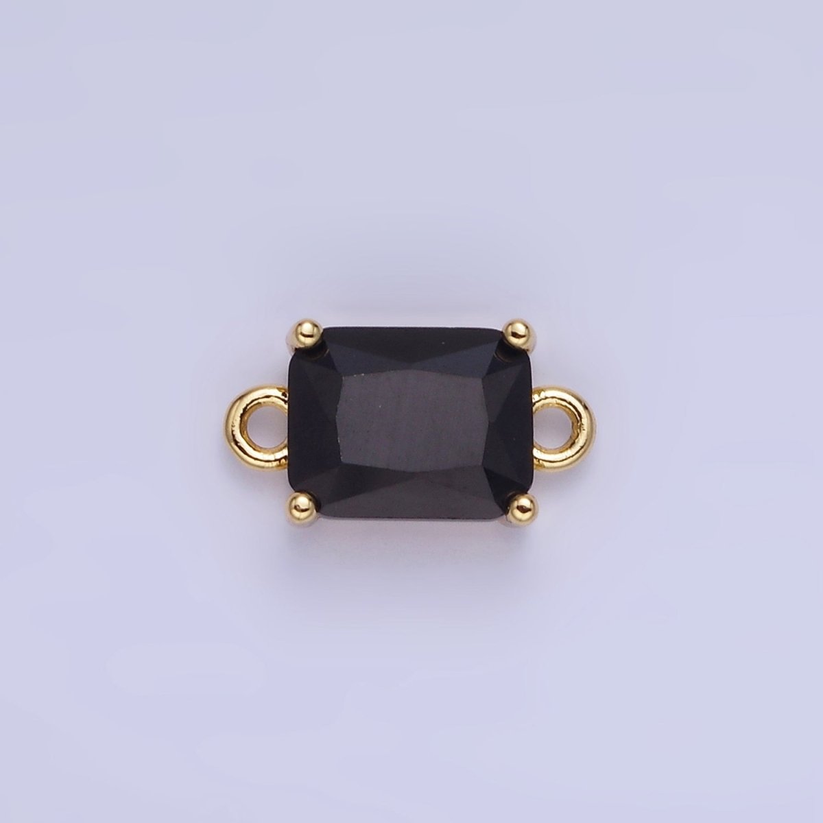 14K Gold Filled 7.5mm Baguette CZ Connector | G430 - G437 - DLUXCA