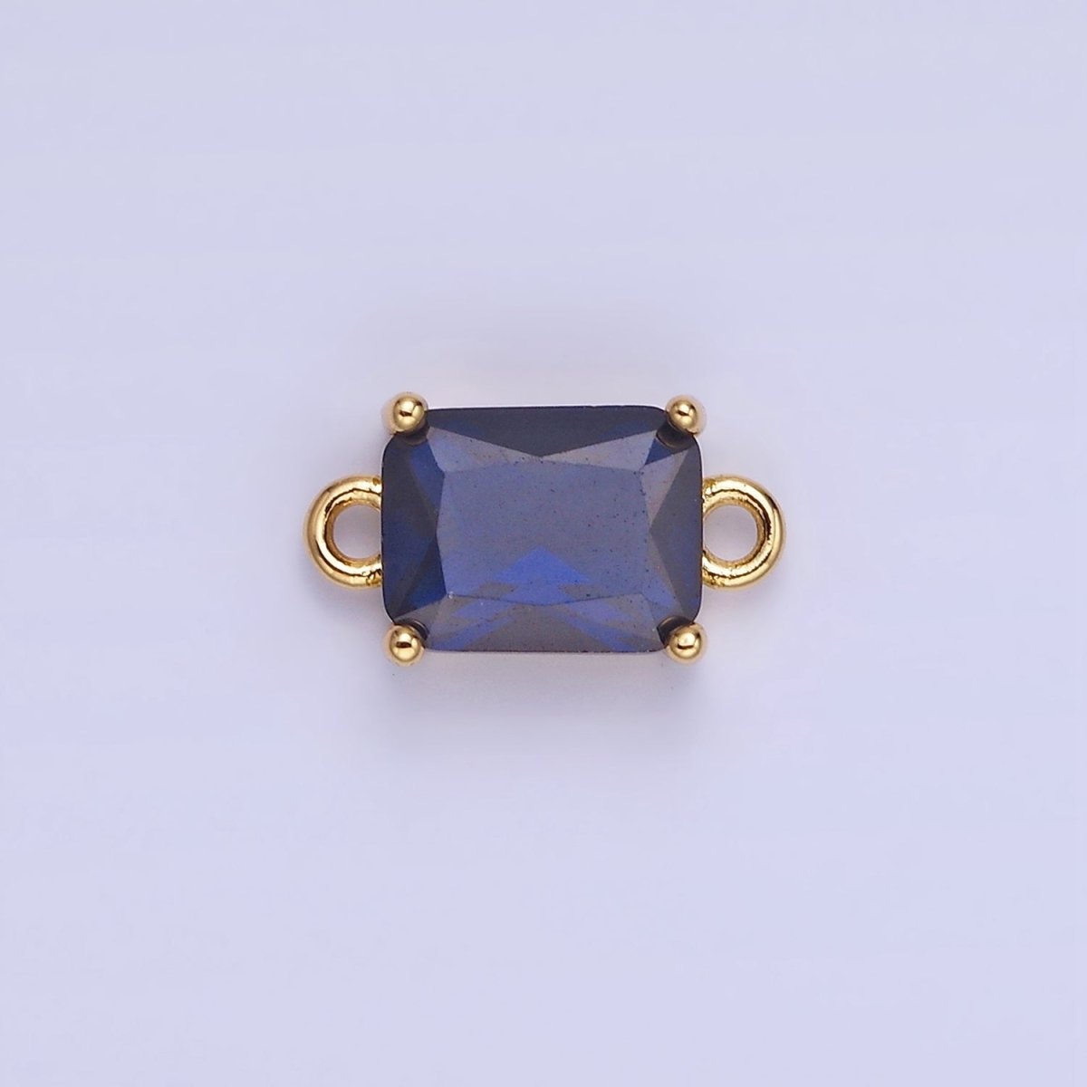 14K Gold Filled 7.5mm Baguette CZ Connector | G430 - G437 - DLUXCA