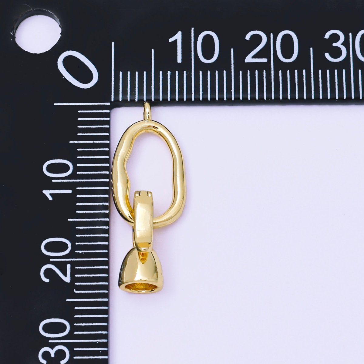 14K Gold Filled Abstract Oblong Snap Latch Findings Set | Z784 - DLUXCA