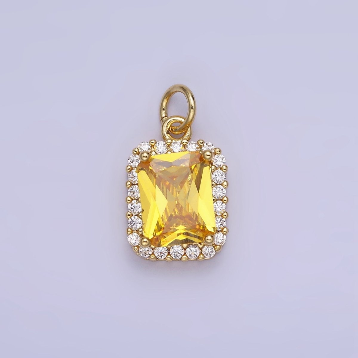 14K Gold Filled Baguette CZ Micro Paved Charm | AG756 - AG767 - DLUXCA