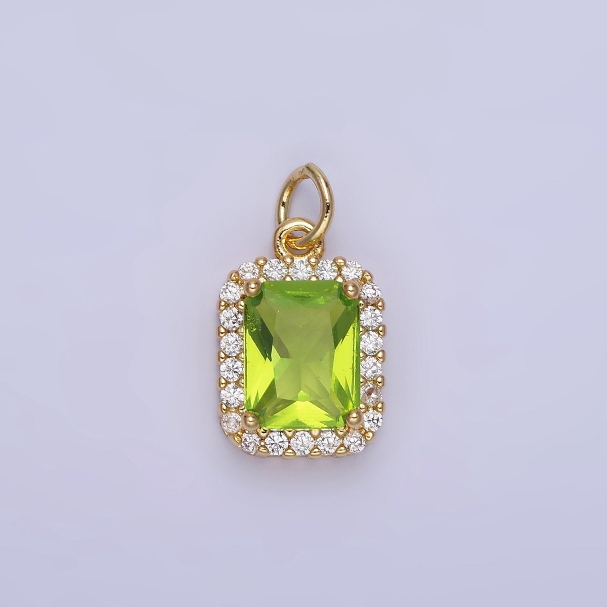 14K Gold Filled Baguette CZ Micro Paved Charm | AG756 - AG767 - DLUXCA