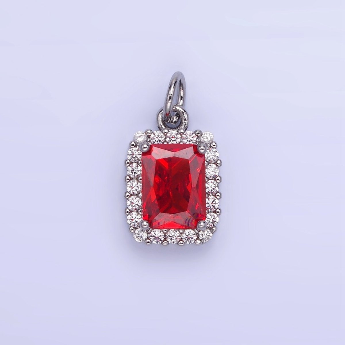 14K Gold Filled Baguette Micro Paved CZ Charm in Gold & Silver | AG768 - AG774 - DLUXCA