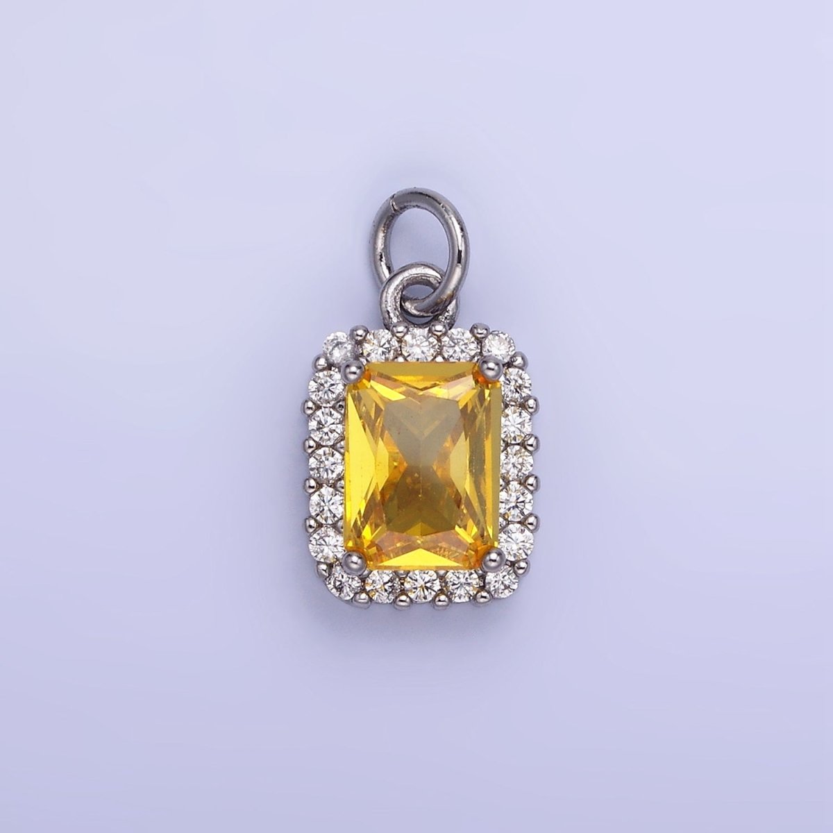 14K Gold Filled Baguette Micro Paved CZ Charm in Gold & Silver | AG768 - AG774 - DLUXCA