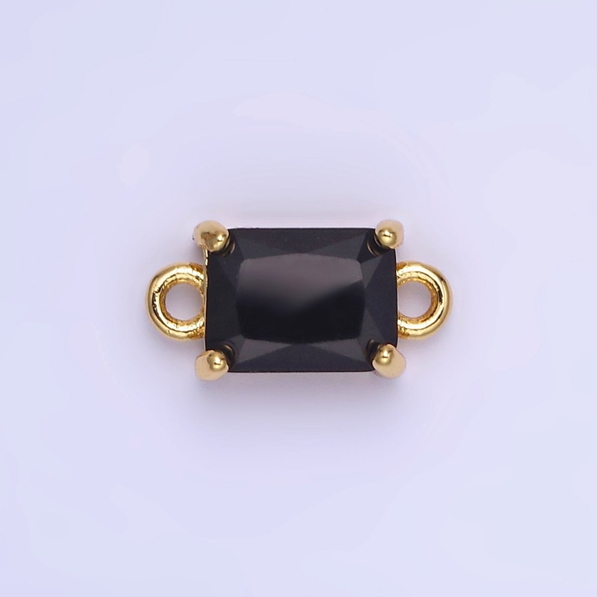 14K Gold Filled CZ Baguette Connector | G422 - G429 - DLUXCA