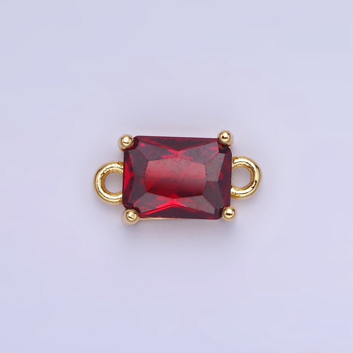 14K Gold Filled CZ Baguette Connector | G422 - G429 - DLUXCA