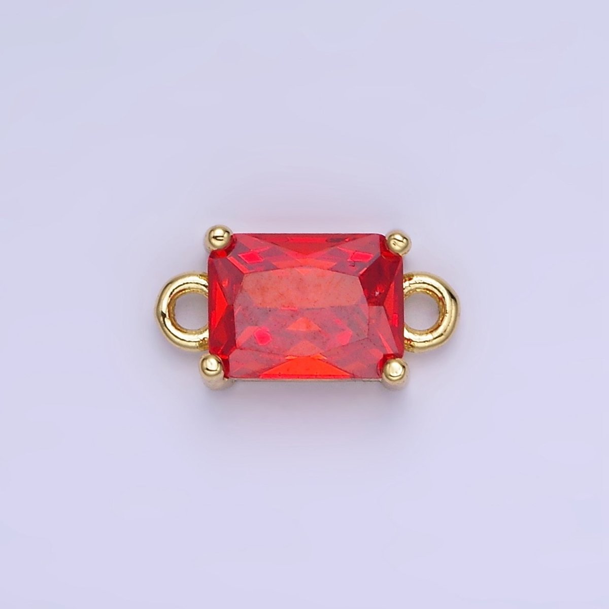 14K Gold Filled CZ Baguette Connector | G422 - G429 - DLUXCA