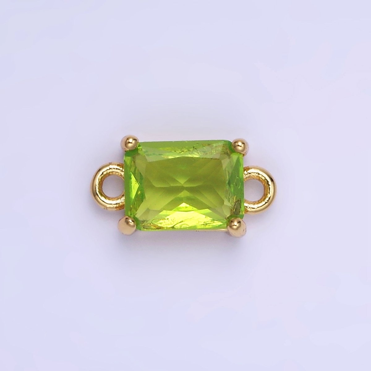 14K Gold Filled CZ Baguette Connector | G422 - G429 - DLUXCA