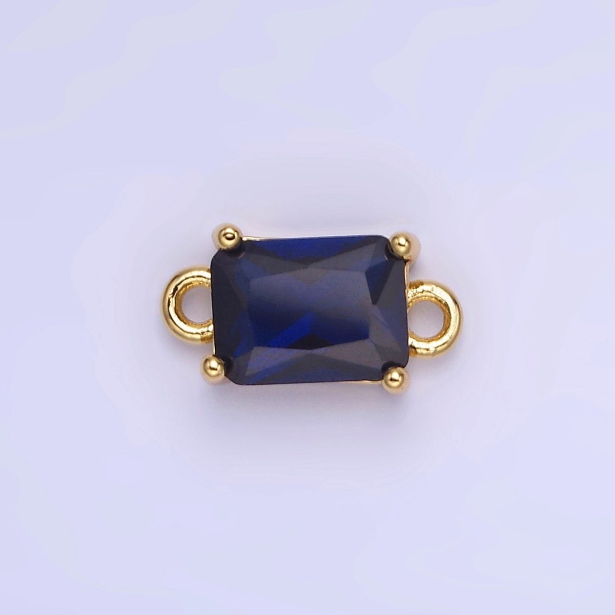 14K Gold Filled CZ Baguette Connector | G422 - G429 - DLUXCA