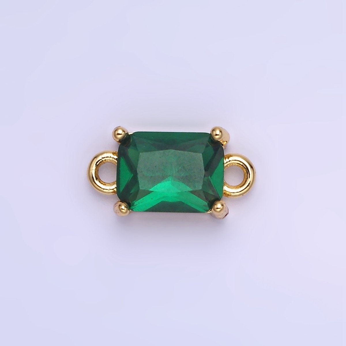 14K Gold Filled CZ Baguette Connector | G422 - G429 - DLUXCA