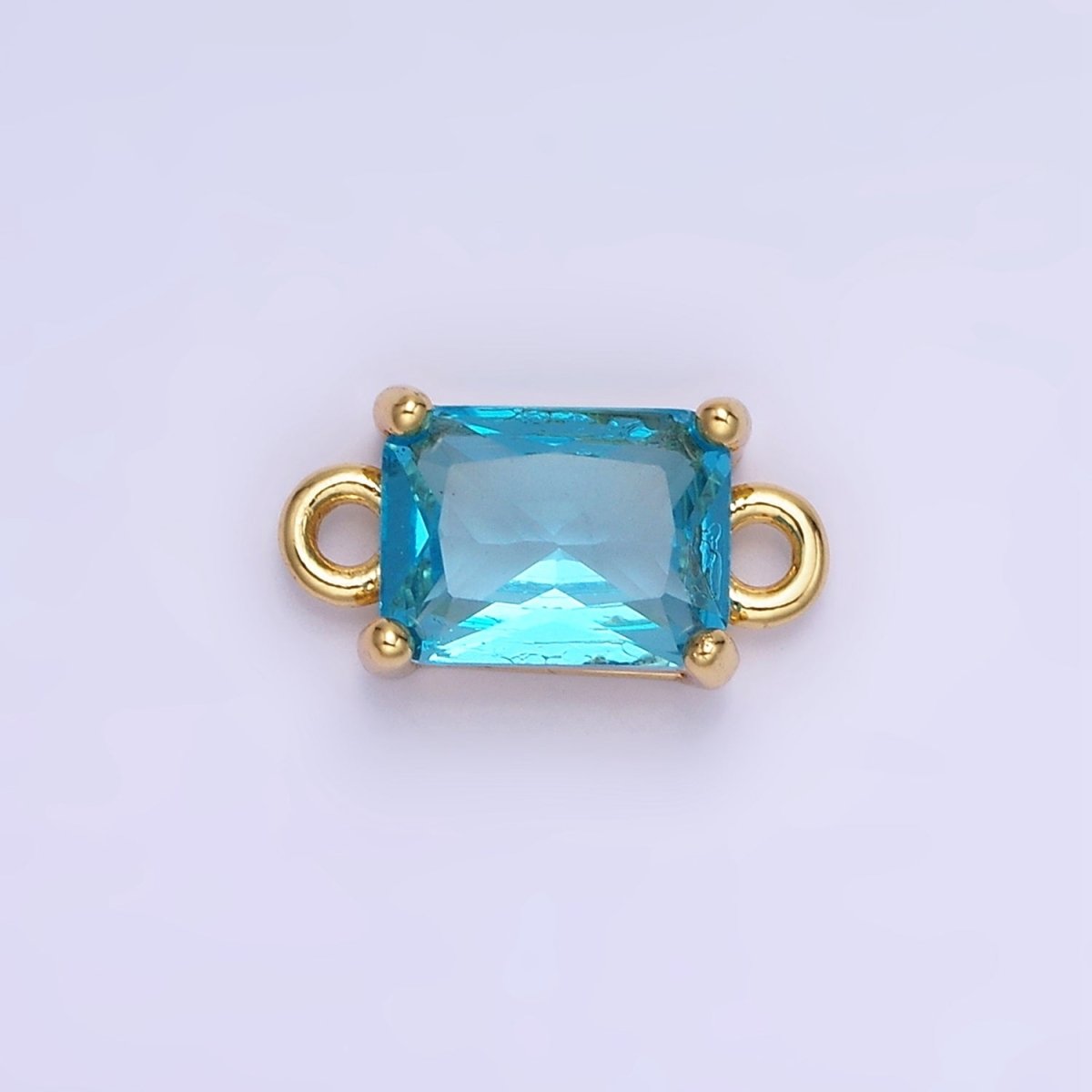 14K Gold Filled CZ Baguette Connector | G422 - G429 - DLUXCA