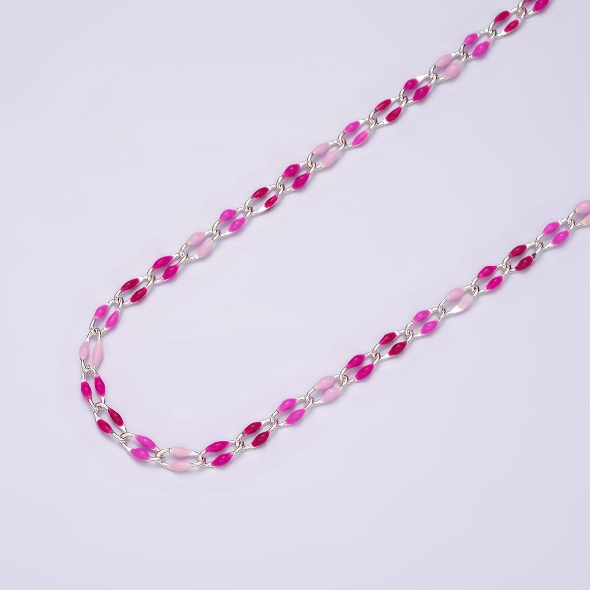 14k Gold Filled Dainty Gold Oval Cable Link Chain Neon Enamel Chain by Yard, Unfinished Chain For Jewelry Supply | ROLL - 598 to ROLL - 608 ROLL - 1075 ROLL - 1405 - DLUXCA