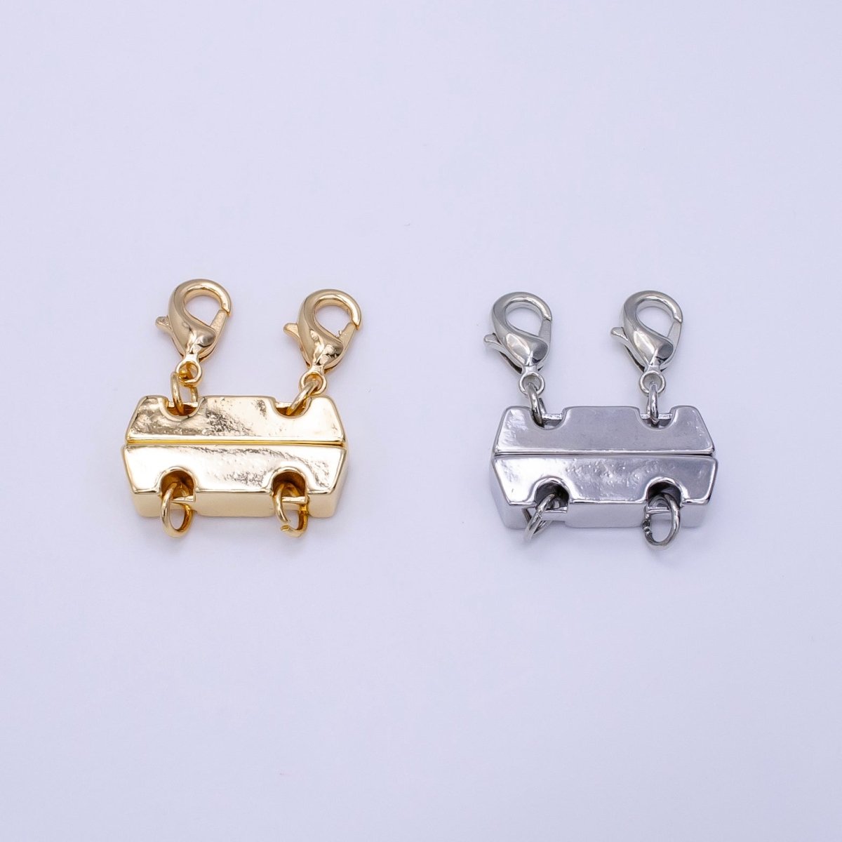 14K Gold Filled Double Lobster Clasps Layered Detangler Findings in Gold & Silver | Z786 - DLUXCA