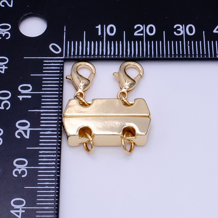 14K Gold Filled Double Lobster Clasps Layered Detangler Findings in Gold & Silver | Z786 - DLUXCA