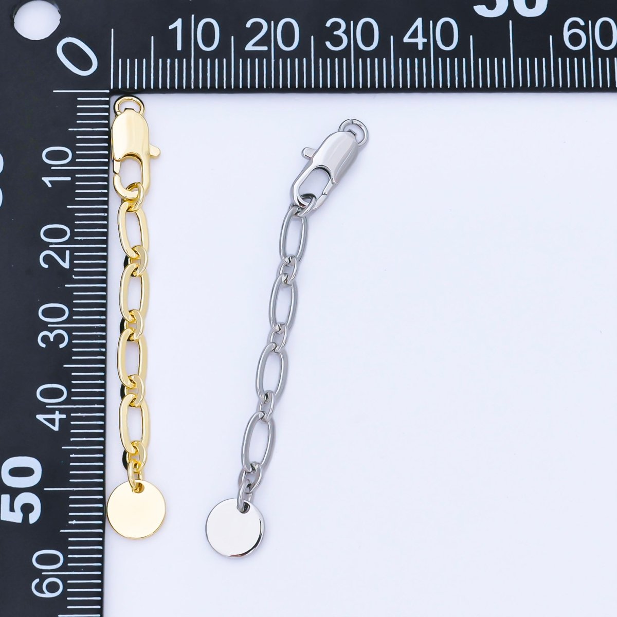 14K Gold Filled Extension Tail Paperclip Chain w. Lobster Clasp Jewelry Finding | Z1487 - DLUXCA