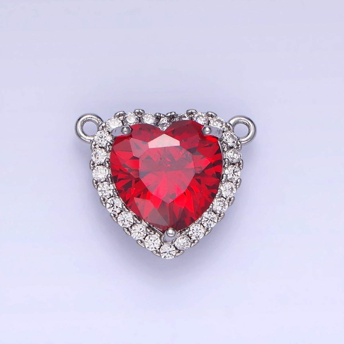 14K Gold Filled Green, Pink, Purple, Clear, Yellow, Red CZ Micro Paved Connector in Gold & Silver | G370 - G375 - DLUXCA