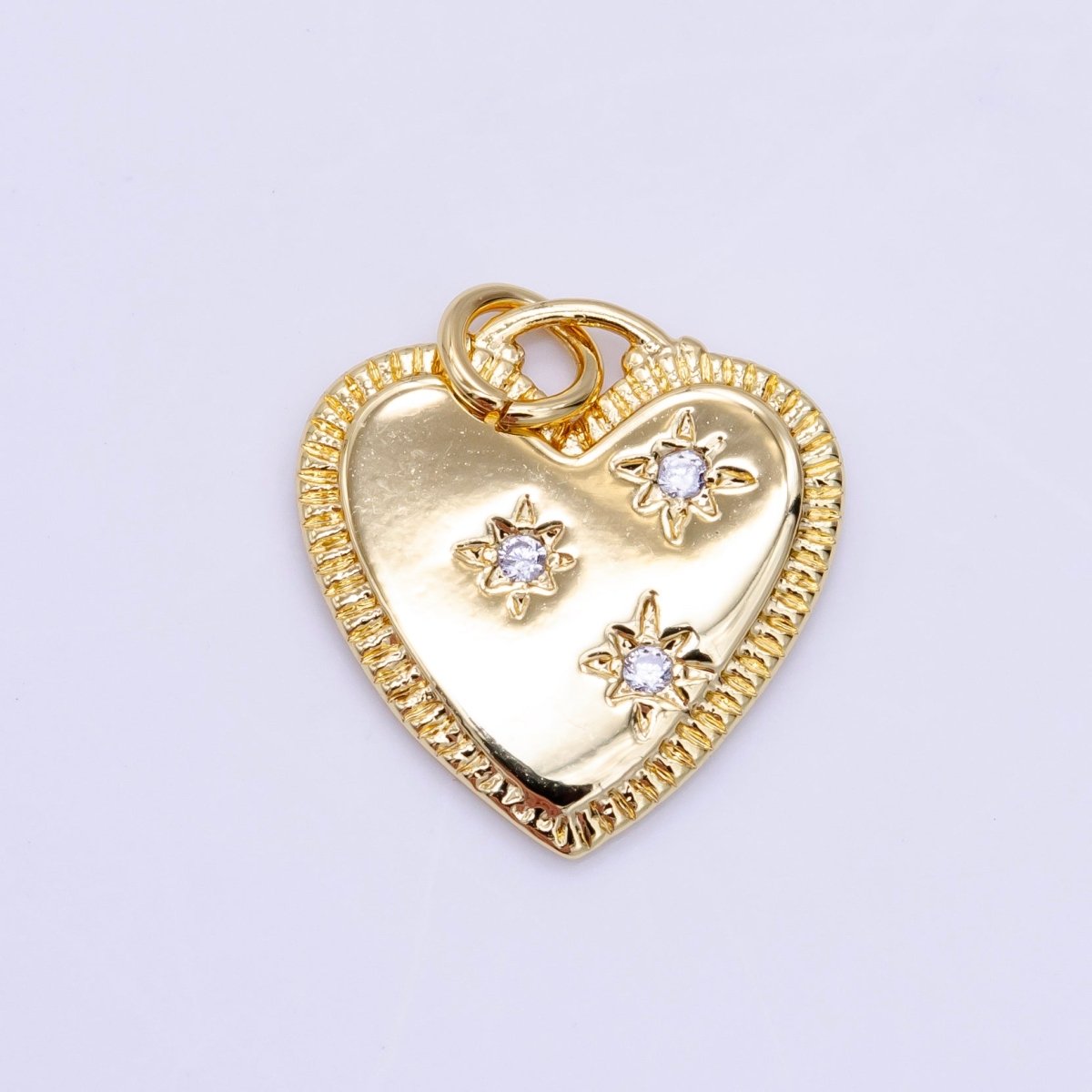 14k Gold Filled Heart Charm Medallion Pendant, Gold Necklace Pendant for Necklace Bracelet Charm Component Supply D-049 D-161 - DLUXCA