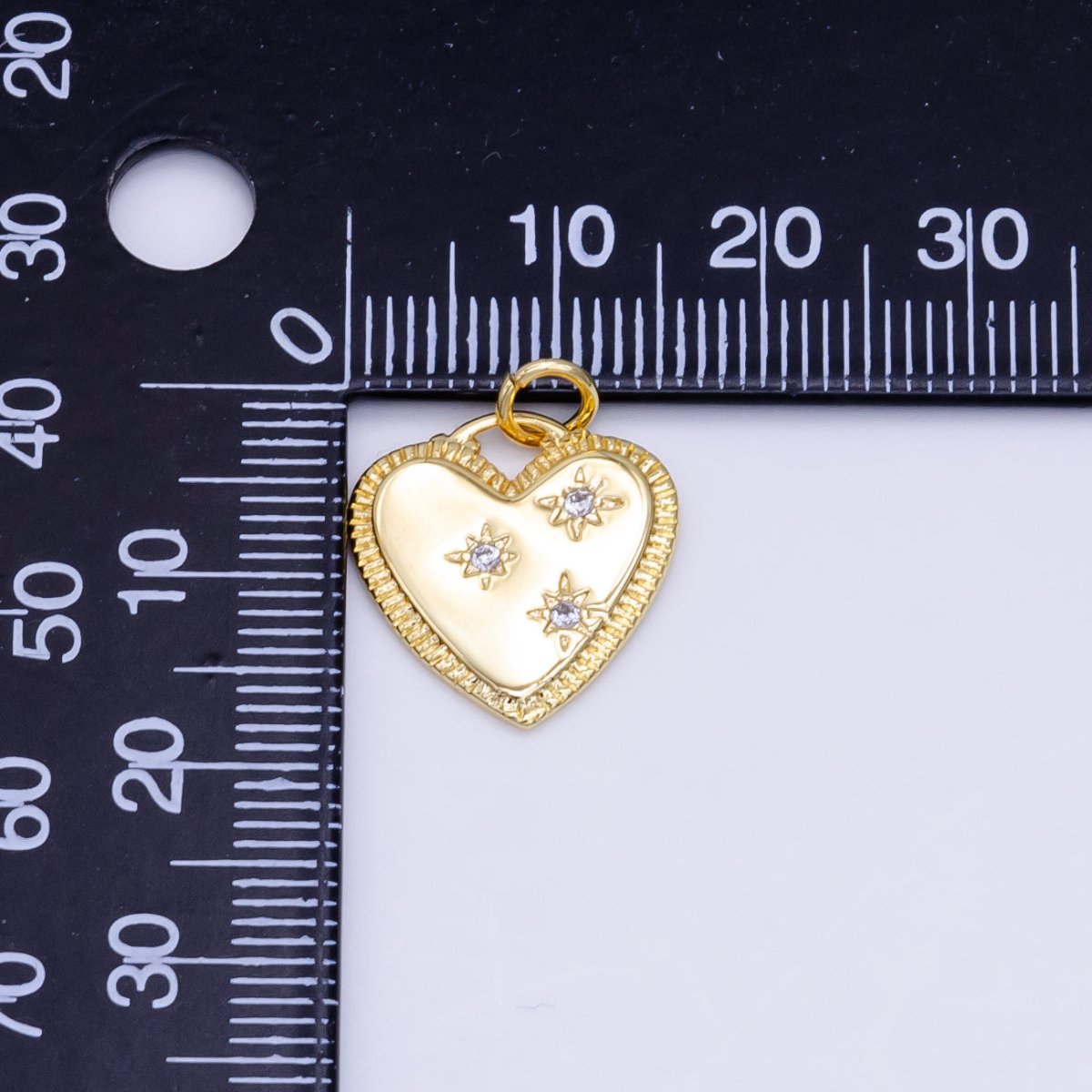 14k Gold Filled Heart Charm Medallion Pendant, Gold Necklace Pendant for Necklace Bracelet Charm Component Supply D-049 D-161 - DLUXCA
