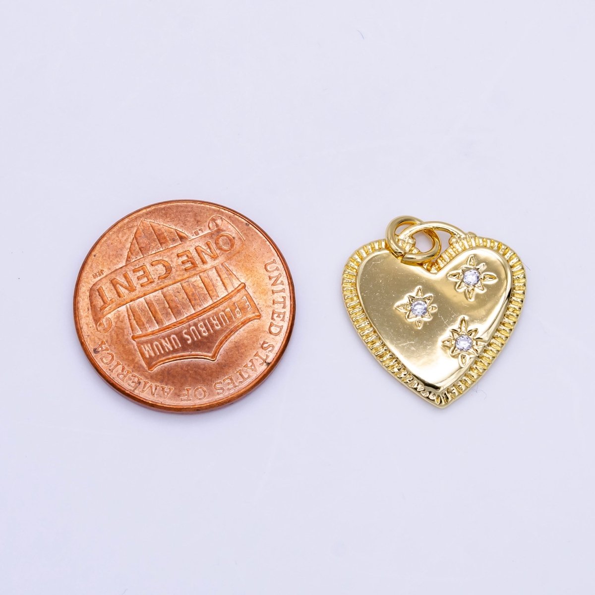 14k Gold Filled Heart Charm Medallion Pendant, Gold Necklace Pendant for Necklace Bracelet Charm Component Supply D-049 D-161 - DLUXCA