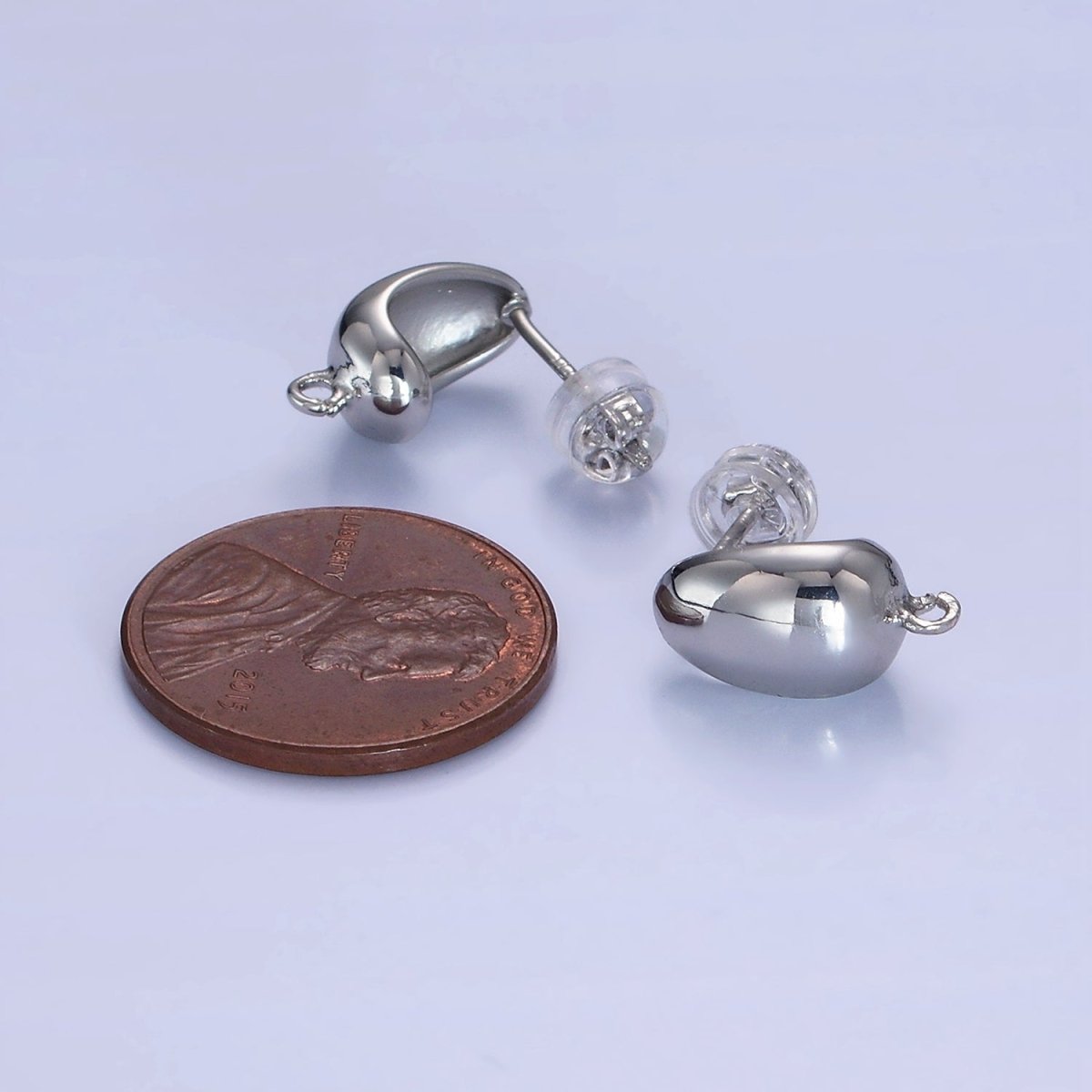 14K Gold Filled J-Shaped Dome Hoop Earrings Findings | Z762 - DLUXCA