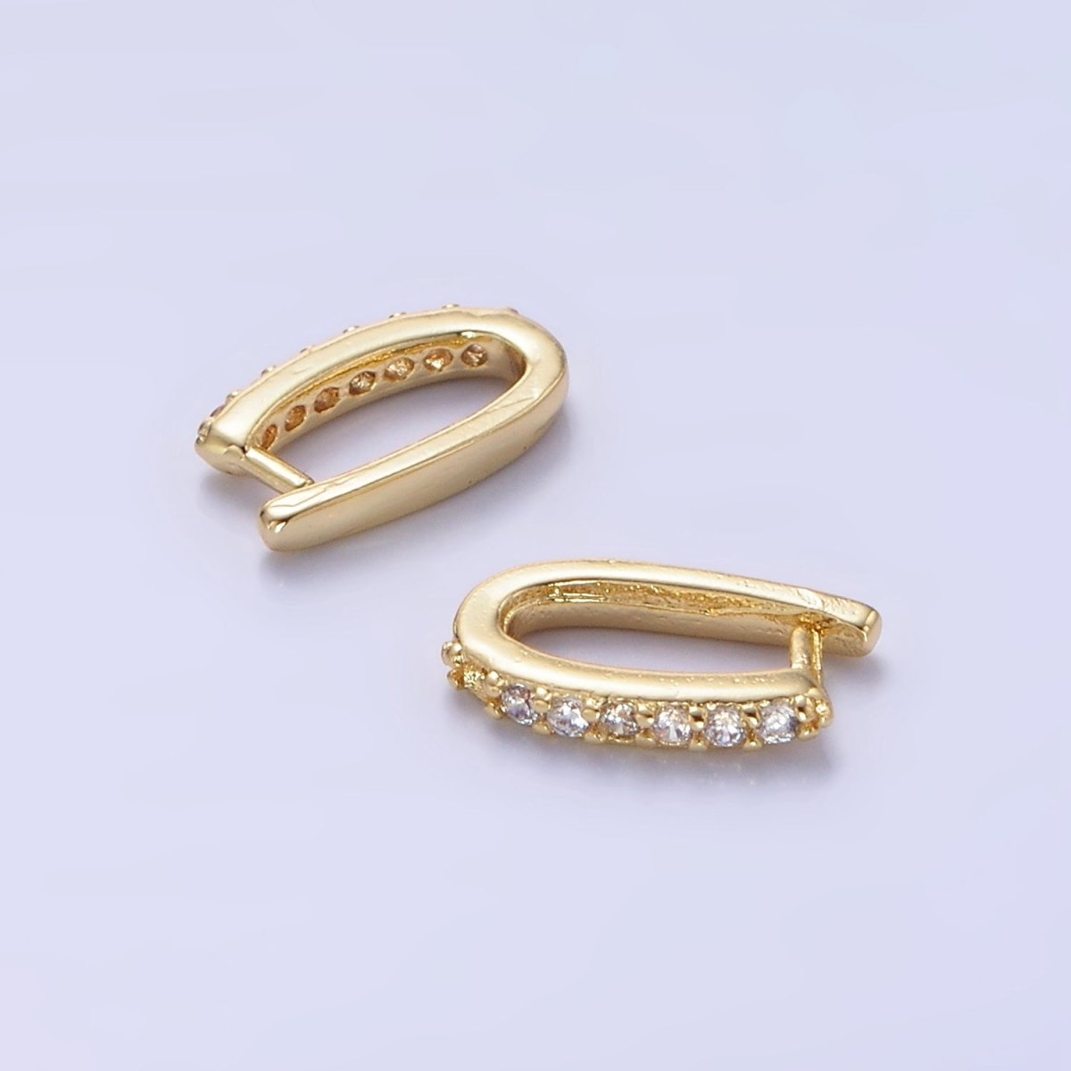 14K Gold Filled Micro Paved CZ Snap Bail Findings | Z766 - DLUXCA