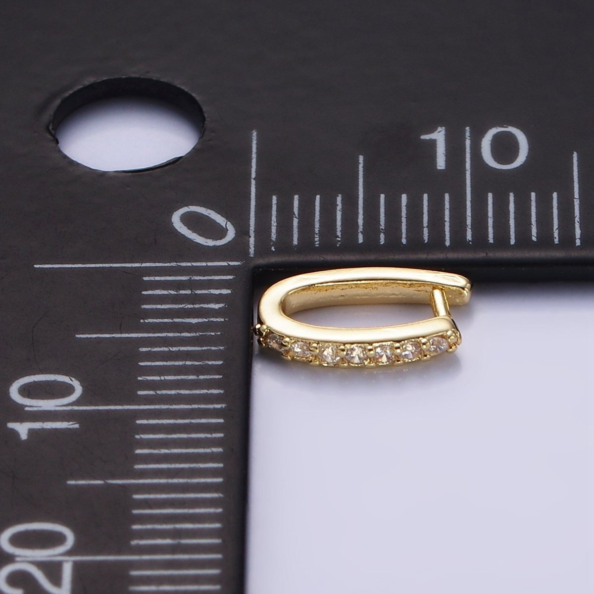 14K Gold Filled Micro Paved CZ Snap Bail Findings | Z766 - DLUXCA