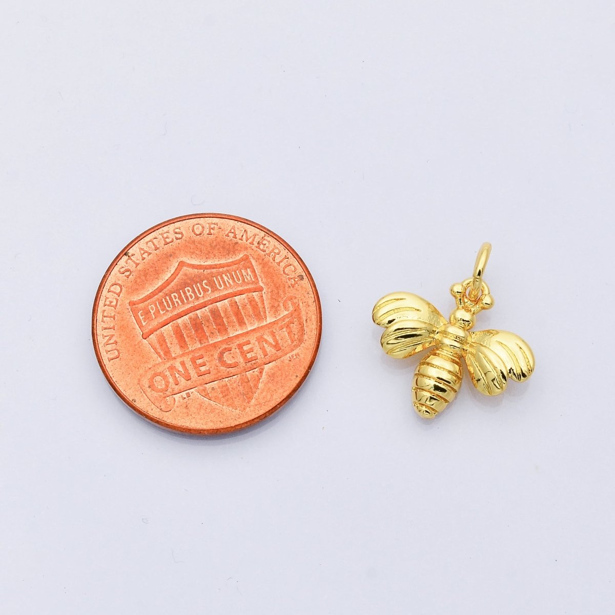 14K Gold Filled Minimalist Bee Insect Charm | D201 - DLUXCA