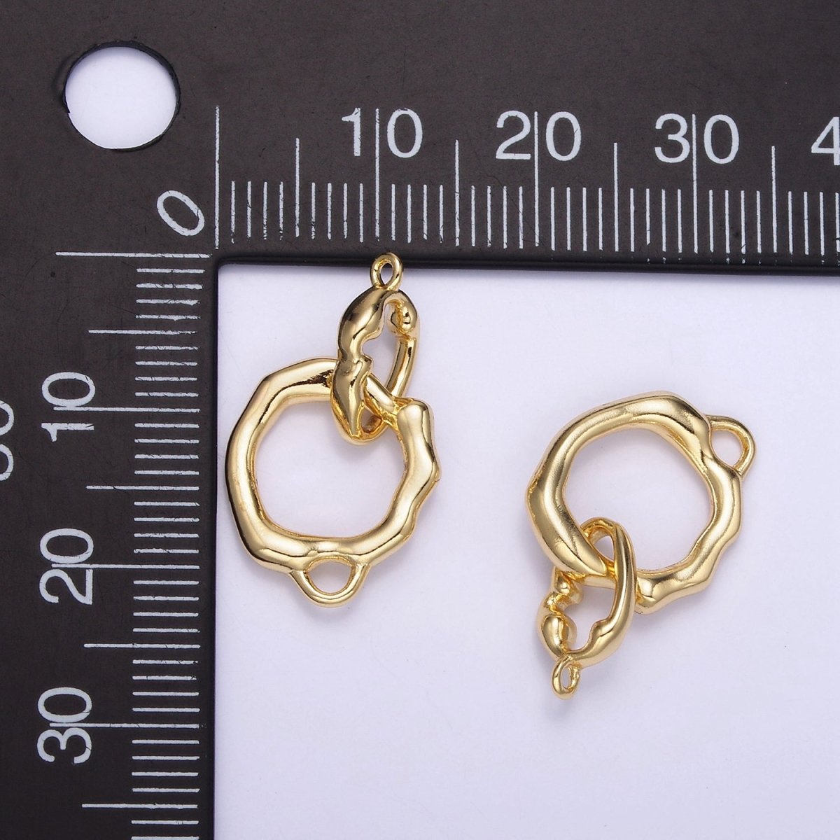 14K Gold Filled Molten Foil Snap Latch Findings Set | Z810 - DLUXCA