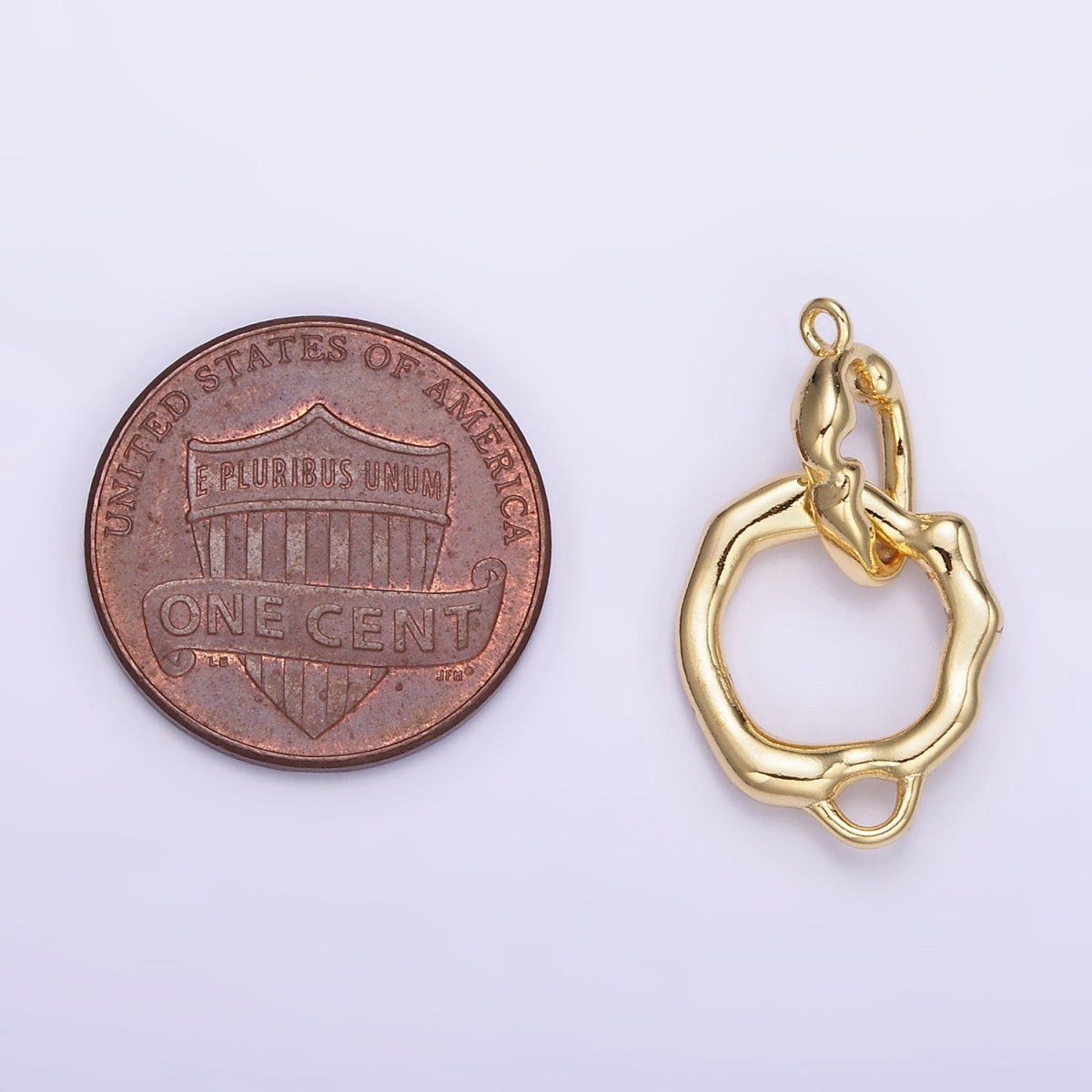 14K Gold Filled Molten Foil Snap Latch Findings Set | Z810 - DLUXCA