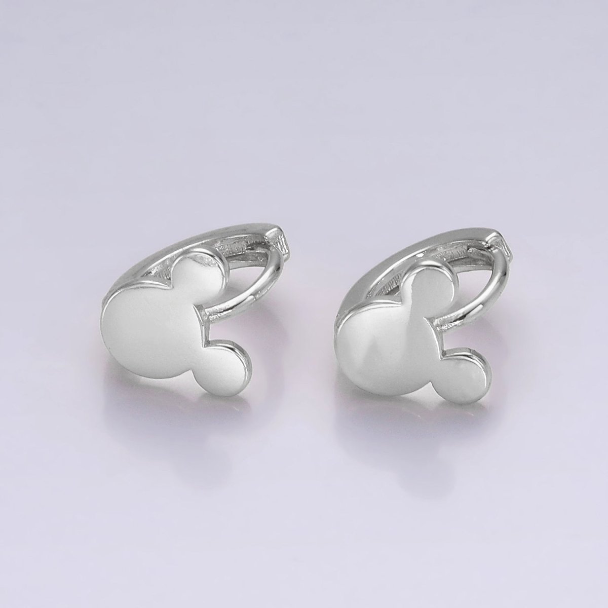 14K Gold Filled Mouse Animal Minimalist Cartilage Huggie Earrings | AE957 - DLUXCA