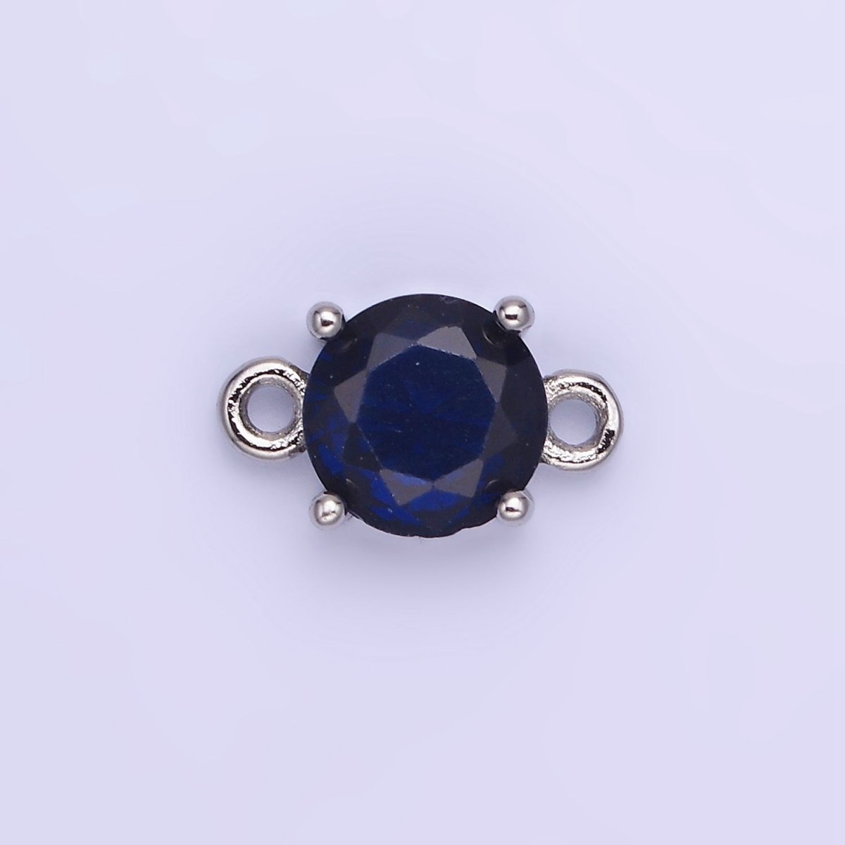 14K Gold Filled Multifaceted CZ Round Connector in Gold & Silver | G394 - G405 - DLUXCA