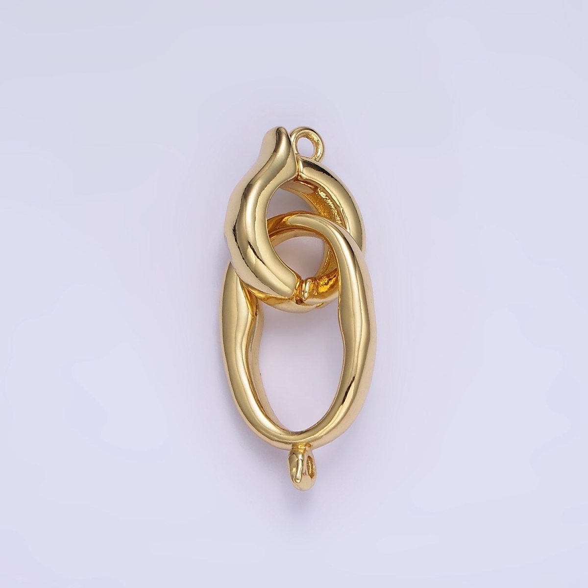 14K Gold Filled Oblong Snap Latch Bail Findings Set in Gold & Silver | L575 - DLUXCA